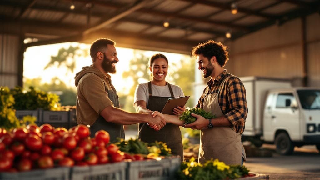 Fresh produce marketplace connecting farmers and buyers